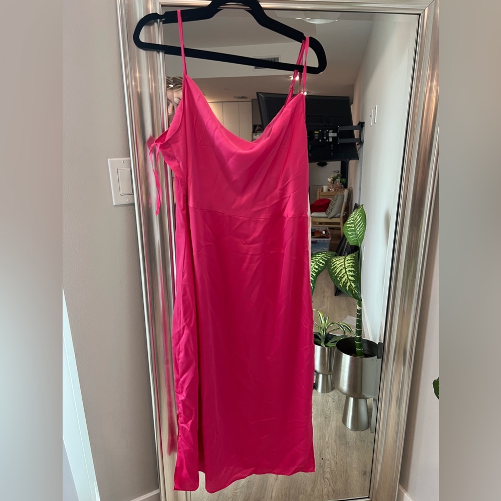Missguided pink midaxi dress